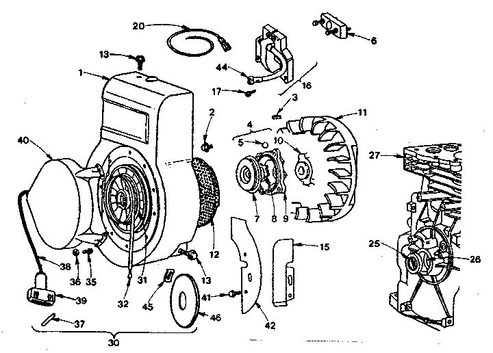 Starter Diagram and Parts List for 130200-130299 3129-01-3129-01 Briggs and Stratton Engine